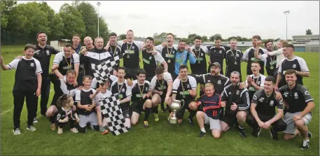  ??  ?? The Newtown United team who cinched the Charlie Bishop Cup by beating Shamrock Celtic.