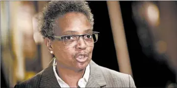  ?? ANTONIO PEREZ/CHICAGO TRIBUNE 2018 ?? If you’re a leader, said Chicago mayoral candidate Lori Lightfoot, “when you mess up, you ’fess up and then you clean up.”
