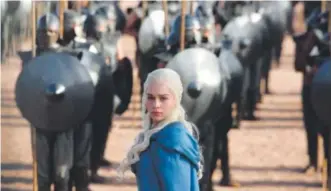  ?? Provided by HBO ?? game of thrones: Emilia Clarke as Daenerys Targaryen in a scene from “Game of Thrones.”