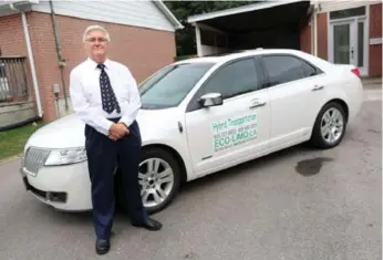  ?? VINCE TALOTTA/TORONTO STAR ?? Alan Hayes and his Lincoln MKZ Hybrid are particular­ly active during the Toronto Internatio­nal Film Festival. He says most stars are quiet during their rides to and from the airport and “they often fall asleep.”