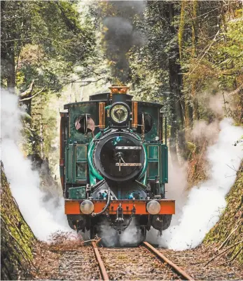  ?? West Coast Wilderness Railway ?? Tasmania’s West Coast Wilderness Railway steam train.