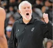  ?? Darren Abate/Associated Press ?? Spurs head coach Gregg Popovich yells at an official during the first half against Knicks on Dec. 29.