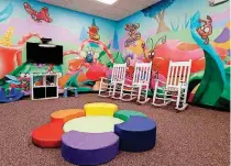  ?? [PHOTO BY STEVE SISNEY, THE OKLAHOMAN] ?? A room in the Life Kids’ area is shown at the new Life.Church Norman.
