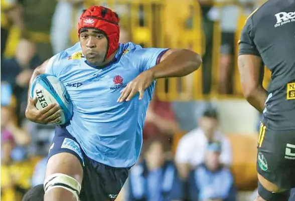  ?? Photo: Fox Sports ?? Langi Gleeson to start at No.8 for the Waratahs in tonight’s Shop N Save Super Rugby Pacific clash against the Swire Shipping Fijian Drua.