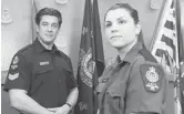  ?? REBECCA BLISSETT/For Postmedia News ?? Desiree Craig, an aboriginal cadet program participan­t and jail guard trainee, with Sgt. Kevin Torvik of the Vancouver Police Department recruiting unit have
rewarding jobs in the policing field.