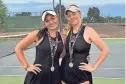  ?? SCOTTSDALE UNIFIED SCHOOL DISTRICT ?? Tessa Wachtel, left, and Julia Frazier, of Desert Mountain High School, won the 2023 AIA Divsion I state doubles title.