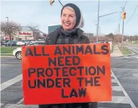  ?? AGNES CSEKE PHOTO ?? Regan Russell, an activist with Toronto Pig Save, died when she was struck by the driver of a truck carrying pigs to slaughter.