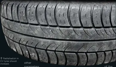  ??  ?? ⇧ Radialisat­ion in CV tyres should increase.