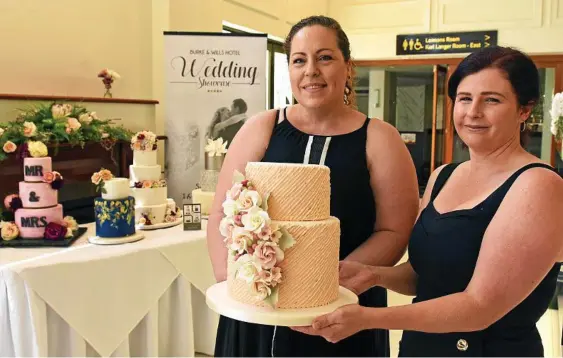  ?? Photo: Alexia Austin ?? ICING ON THE CAKE: Owners of So Cakes Jodi Sibley (left) and Sherri Sutton are preparing for the upcoming Burke and Wills' wedding expo on Saturday.