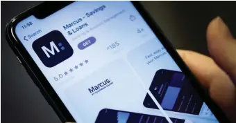  ?? ?? The mobile banking app of Marcus launched in January 2020