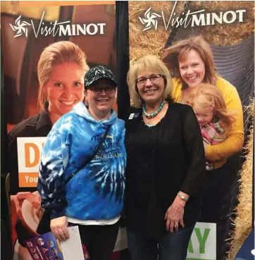  ??  ?? It’s time for another free night hotel give away at the Regina Spring Home Show! Congratula­tions to Marlena L who was the 1000th registrant at the Tourism Minot booth in 2018. She won a free night stay at the Staybridge Suites in Minot. Stop by the Tourism Minot booth for informatio­n on the Magic City and a chance to win. Photo courtesy Minot Convention &amp; Visitors Bureau.