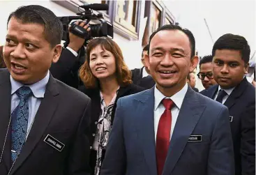  ??  ?? Making his stand: Dr Maszlee says a special committee was set up to gather the views of all parties in recognisin­g the UEC to ensure that it was acceptable by all. — Bernama