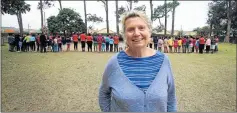  ?? Picture: SINO MAJANGAZA ?? PASSIONATE: The founder of CATCH Projects, Sue Davies, was thrilled when KFC visited the Gonubie-based organisati­on on Wednesday