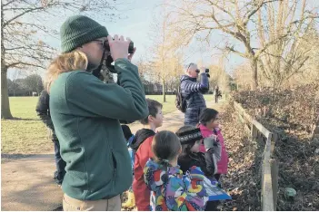  ?? ?? The bird event was a huge success with families, as children voted the Robin as their favourite species