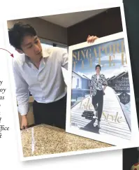  ??  ?? Publicity-shy June cover boy Gary Xie was stunned into silence when we surprised him at his office with this gift