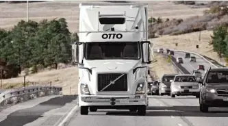  ??  ?? Otto, fabricante de camiones autónomos, el autor del traslado de 2016.