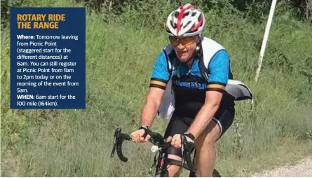  ?? Photo: Contribute­d ?? RIDING IN THE BLOOD: Toowoomba cyclist John O’Brien rides stages of the Giro Italia during his Italy cycle adventure last year. He is getting ready for the Rotary Ride the Range tomorrow.