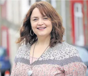  ??  ?? Ruth Jones filming Stella on the streets of Ferndale in April this year