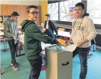  ?? ARCHIVFOTO: STADT WEINGARTEN ?? Die Schüler sind wieder aufgerufen, ihren Jugendgeme­inderat zu wählen.