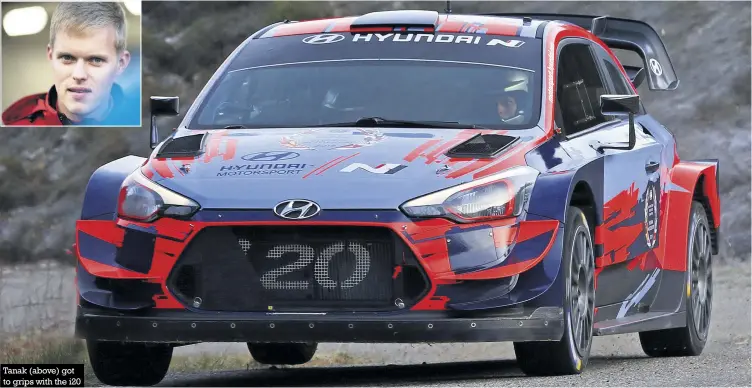  ?? Photos: Julien Perez, mcklein-imagedatab­ase.com ?? Tanak (above) got to grips with the i20