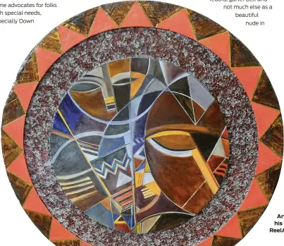  ?? Dave Rossman / Contributo­r ?? Artist Ezra Roy will display his work “Mandala 1” at the ReelArt exhibit.