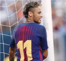  ?? — Reuters ?? Barcelona’s Neymar reacts after missed shot against Juventus during the Internatio­nal Champions Cup match in East Rutherford, New Jersey.
