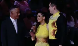  ?? MAYELA LÓPEZ ?? Gabriela Jiménez y Kevin Vera fueron la cuarta pareja eliminada.