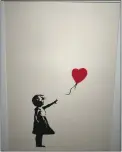  ?? VINCE CAREY — MEDIANEWS GROUP ?? Some of Banksy’s most famous art is on display.