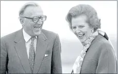  ??  ?? Carrington with Thatcher in 1982, weeks before Falklands war
