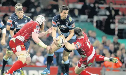  ??  ?? ■ Chris Czekaj in action for Cardiff Blues against Scarlets during the 2013-14 season PICTURE: Huw Evans Agency