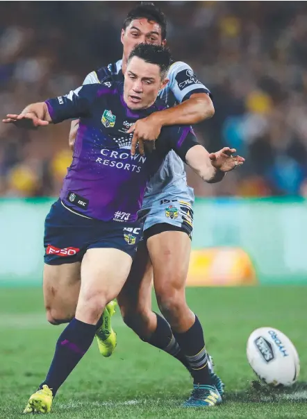  ??  ?? Storm premiershi­p winner Cooper Cronk could be set for the Roosters after indicating his desire to play on next season.