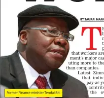  ?? ?? Former Finance minister Tendai Biti