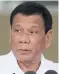  ?? ?? Duterte: Stepped down from politics