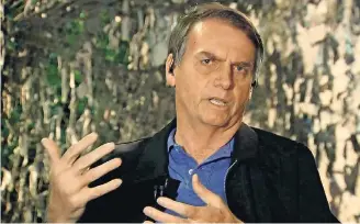  ?? TV GLOBO ?? Presidente eleito. Jair Bolsonaro falou sobre seu futuro governo para emissoras de TV