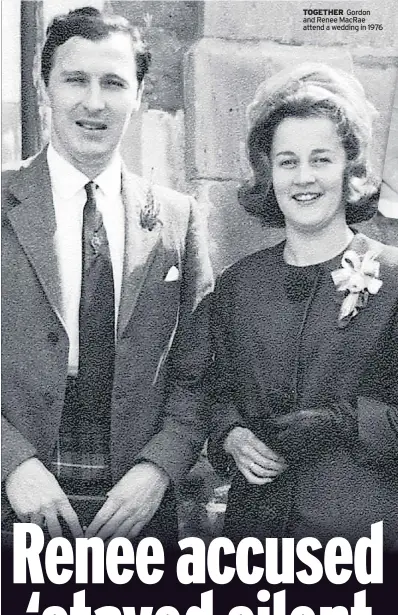  ?? ?? TOGETHER Gordon and Renee MacRae attend a wedding in 1976