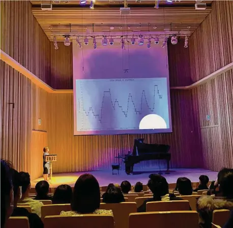  ?? Chiyoun Chung / Contribute­d photo ?? Pianist Sophy Chung at a concert of the Harmony in Nature compositio­ns held in Seoul in November.