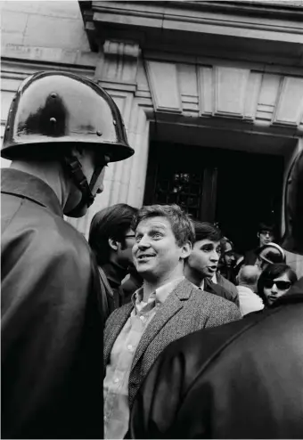  ??  ?? Daniel Cohn-Bendit, one of the leaders of the French student protests, in front of the Sorbonne, Paris, May 1968