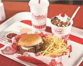  ?? COURTESY PHOTO ?? Freddy’s Frozen Custard & Steakburge­rs Combo Meal