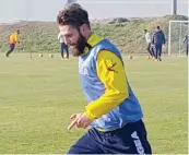  ??  ?? Oliver Kragl si prepara al debutto con la maglia del Frosinone