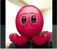 ??  ?? You can now add all kinds of visual effects to your FaceTime calls – including this rather natty Octopus.