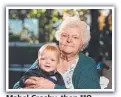  ??  ?? Mabel Crosby, then 110, with her 10-month-old great-great-grandson Cameron Moriarty. Picture: Peter Wallis