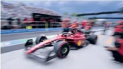  ?? BILD: PAUL CHIASSON ?? Ferrariför­aren Charles Leclerc under ett träningspa­ss i Montreal.