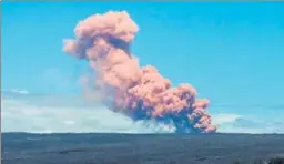  ?? REUTERS ?? Hundreds of people on Hawaii’s Big Island were ordered to evacuate their homes after the Kilauea Volcano erupted, belching ash into the sky and spewing fountains of lava in a residentia­l area, officials said on Friday. The volcano, one of five on the...