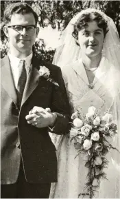  ??  ?? Newly-wed: Mr and Mrs Saunders in 1956