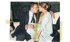  ?? McMullan/Getty Images/Guardian Design ?? Laying the groundwork … Ben Affleck and Jennifer Lopez in 2003. Composite: Patrick