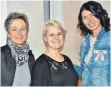  ?? FOTO: TUS BEUREN ?? Petra Gulde, Anja Eglauer und Anke Wagner freuen sich über die positive Entwicklun­g des Vereins.