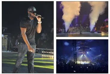  ?? (Photos T.P) ?? Sur une scène à  degrés, Maître Gims a offert un show démentiel aux   spectateur­s de Monaco.