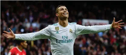  ?? FOTO: LEHTIKUVA/PIERRE-PHILIPPE MARCOU ?? Cristiano Ronaldo har varit i rekordform i Champions League.