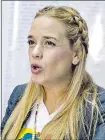  ??  ?? Lilian Tintori, dirigente opositora venezolana.