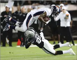  ?? Bay Area News Group/tns ?? Lamarcus Joyner and the Raiders secondary need to keep Packers receivers from getting loose deep.